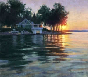 At the Point, pastel by artist Jill Stefani Wagner